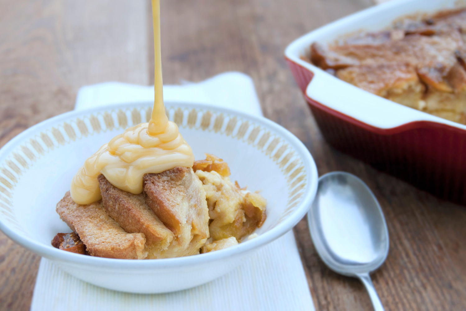 Bread Pudding with Holiday Sauce